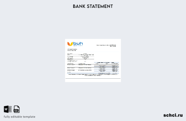 цифровая загрузка шаблона слова банковской выписки Гаити BUH